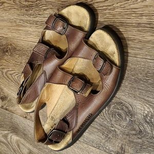 Mephisto Zeus Desert Buffalo Mens Sz 43/9 FISHERMAN Buckle SANDALS Womans Sz 13